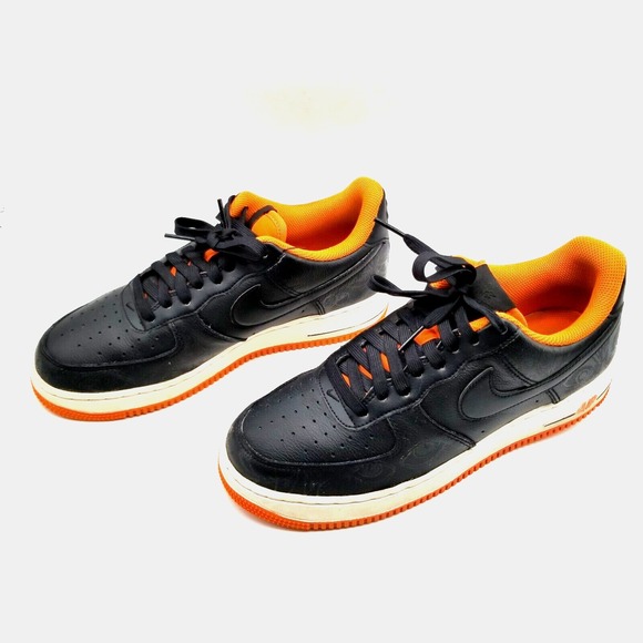 Nike Mens Air Force 1 PRM Halloween Black Low Top Lace Up Sneaker Shoes 8